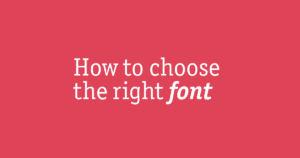 how to chose the right font